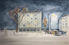 Konstutställning: Blå stämning - Akryl och akvarell av Magdalena Thorsbrink